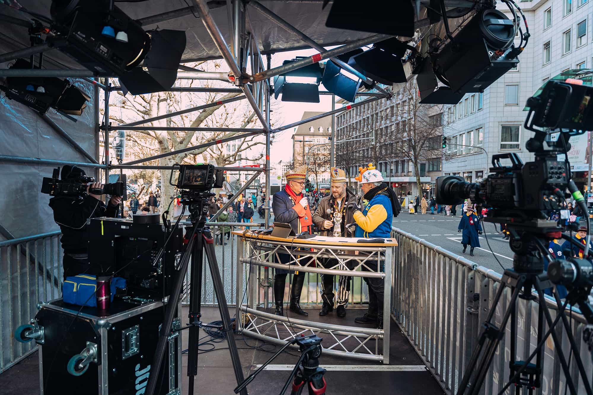 Bühne eines Livestreamiing-Sets.